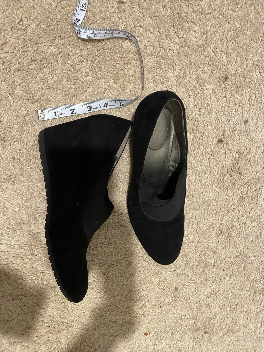 Bandolino Black Women's Wedge Slip-On Shoes
